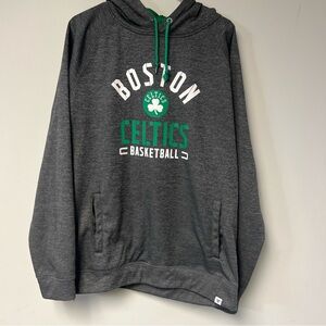 Boston Celtics Fanatics NBA Basketball Hoodie Sweatshirt XL Gray Green Bird